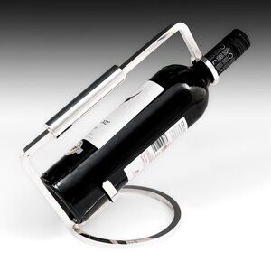 Estate Jacques Biny Art Deco Modern French Sterling Silver Wine Bottle Stand